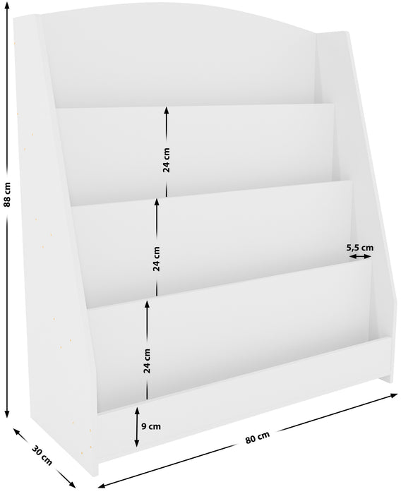 Melfa könyvespolc 80 cm széles