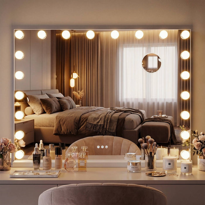 Norlina LED-es kozmetikai tükör 80×60 cm – Deluzzo