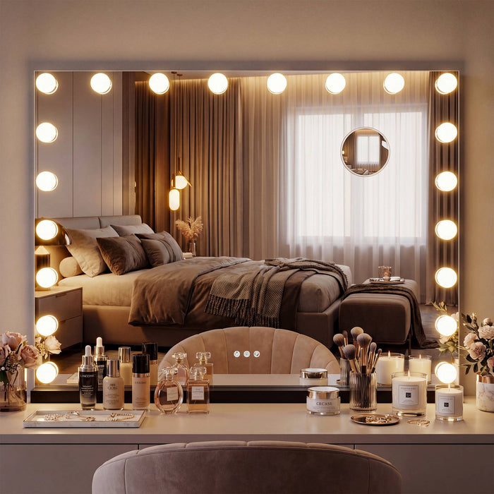 Norlina LED-es kozmetikai tükör 80×60 cm – Deluzzo