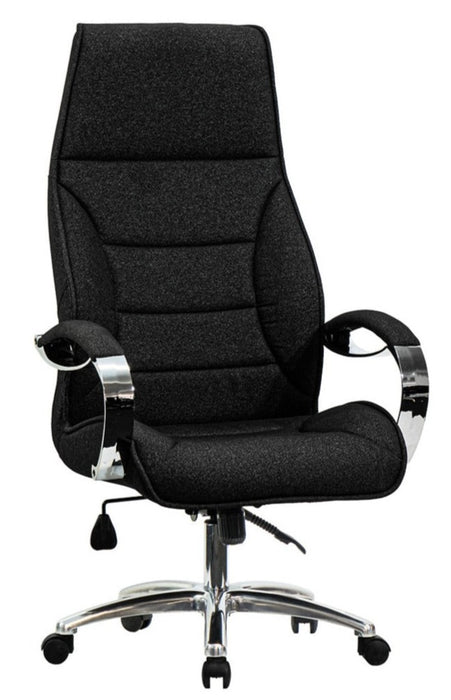 Affi_nagy_teherbirasu_fekete_szovet_ vezetoi_forgoszek_200KG_krom_csillagtalp_DELUZZO