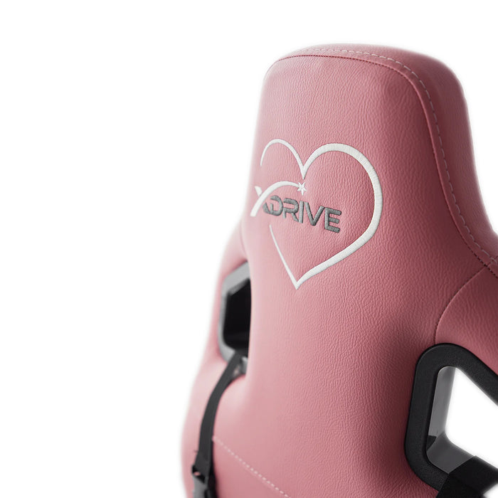 Akdeniz PINK Professzionális gamer szék, nyakpárna, derékpárna, 3D kartámasz, rózsaszín/fehér műbőr