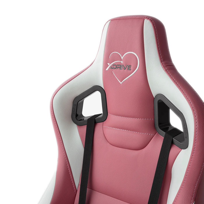 Akdeniz PINK Professzionális gamer szék, nyakpárna, derékpárna, 3D kartámasz, rózsaszín/fehér műbőr