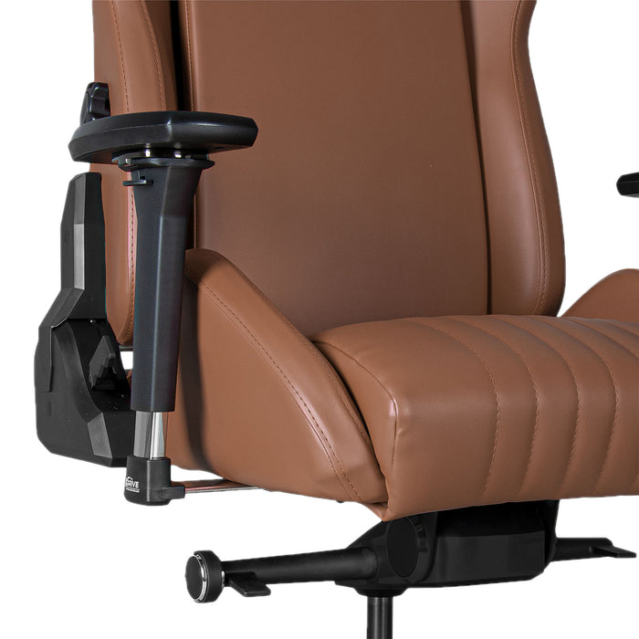 ALTAY Business gamer szék, sínesen állítható nyakpárna, integrált deréktámasz, 4D kartámasz, barna műbőr