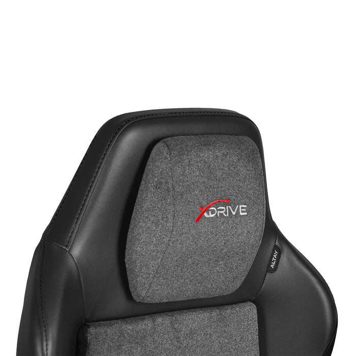 ALTAY Business gamer szék, sínesen állítható nyakpárna, integrált deréktámasz, 4D kartámasz, prémium szövet - fekete műbőr betét