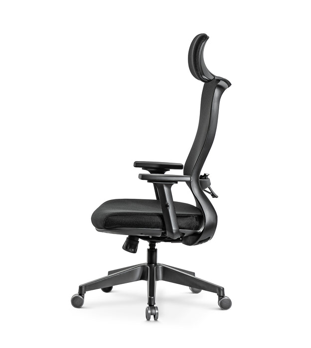 Alya ergonomikus irodai forgószék fejtámasszal, állítható deréktámasszal, dönthető háttámlával