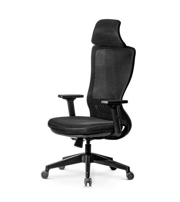 Alya ergonomikus irodai forgószék fejtámasszal, állítható deréktámasszal, dönthető háttámlával