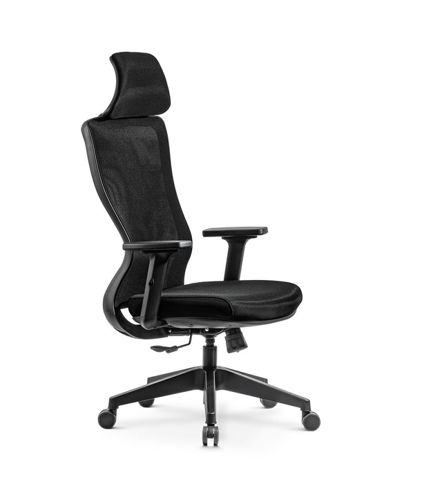 Alya ergonomikus irodai forgószék fejtámasszal, állítható deréktámasszal, dönthető háttámlával