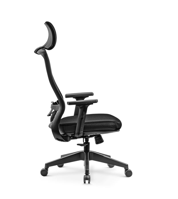 Alya ergonomikus irodai forgószék fejtámasszal, állítható deréktámasszal, dönthető háttámlával