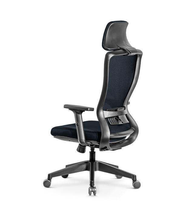 Alya ergonomikus irodai forgószék fejtámasszal, állítható deréktámasszal, dönthető háttámlával