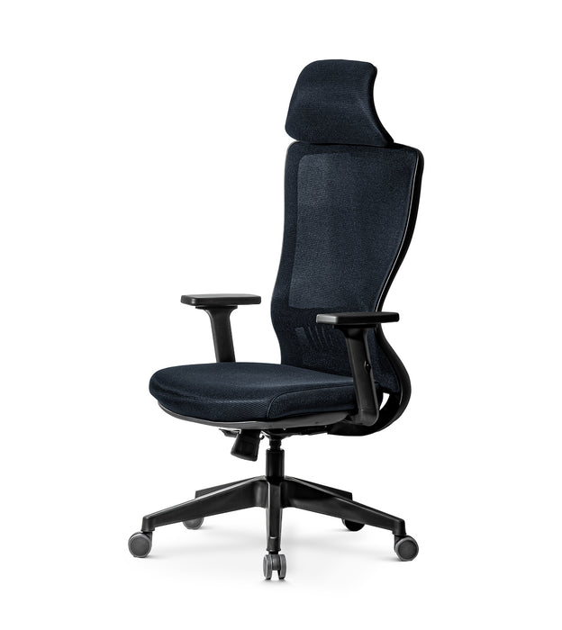 Alya ergonomikus irodai forgószék fejtámasszal, állítható deréktámasszal, dönthető háttámlával