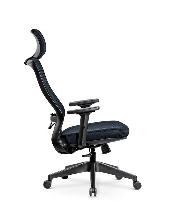 Alya ergonomikus irodai forgószék fejtámasszal, állítható deréktámasszal, dönthető háttámlával