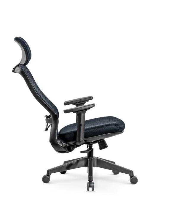 Alya ergonomikus irodai forgószék fejtámasszal, állítható deréktámasszal, dönthető háttámlával