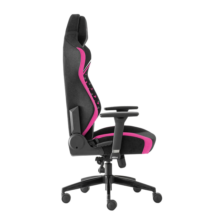 Anka Queen Limitált kiadású Professzionális gamer szék, nyakpárna, derékpárna, 3D kartámasz, fekete/rózsaszín szövet - Bemutatódarab