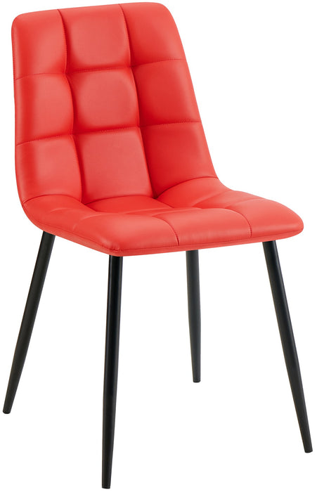 Antibes_etkezoszek_piros_mubor_huzattal_fekete_fem_labbal_Deluzzo