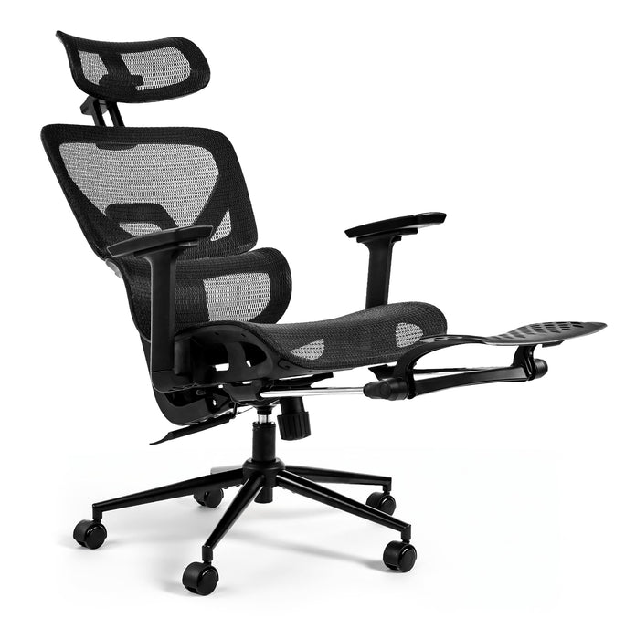 Beresford ergonomikus irodai forgószék - 3 zónás dinamikus háttámlával - lábtartóval - mesh