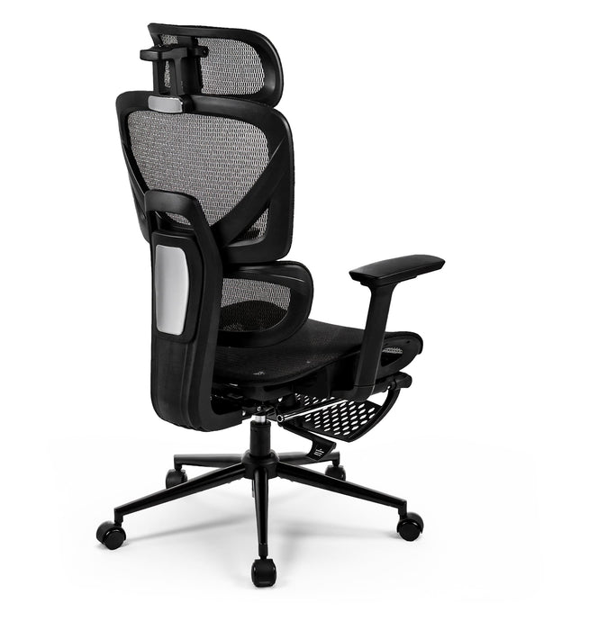 Beresford ergonomikus irodai forgószék - 3 zónás dinamikus háttámlával - lábtartóval - mesh