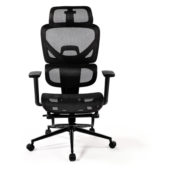 Beresford ergonomikus irodai forgószék - 3 zónás dinamikus háttámlával - lábtartóval - mesh