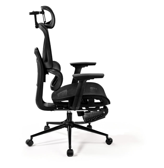 Beresford ergonomikus irodai forgószék - 3 zónás dinamikus háttámlával - lábtartóval - mesh