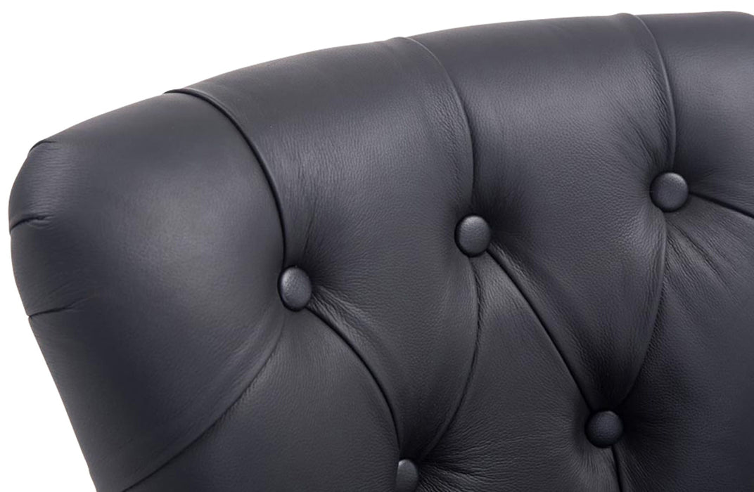 Buckingham mélytűzött valódi bőr bárszék