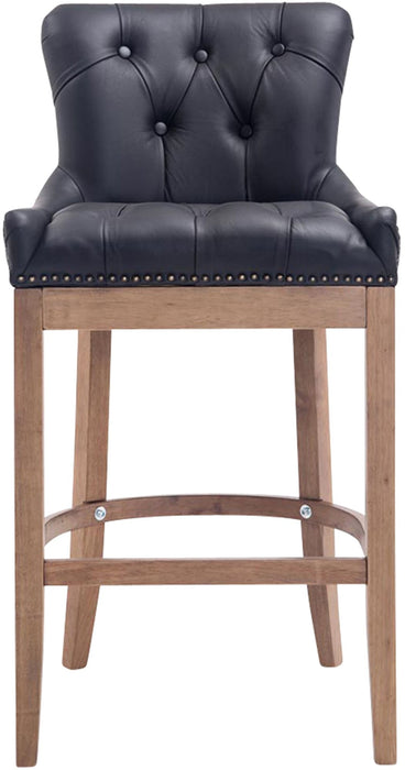 Buckingham mélytűzött valódi bőr bárszék