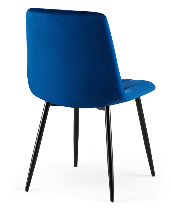 Clairton steppelt bársony étkezőszék fekete fém lábbal