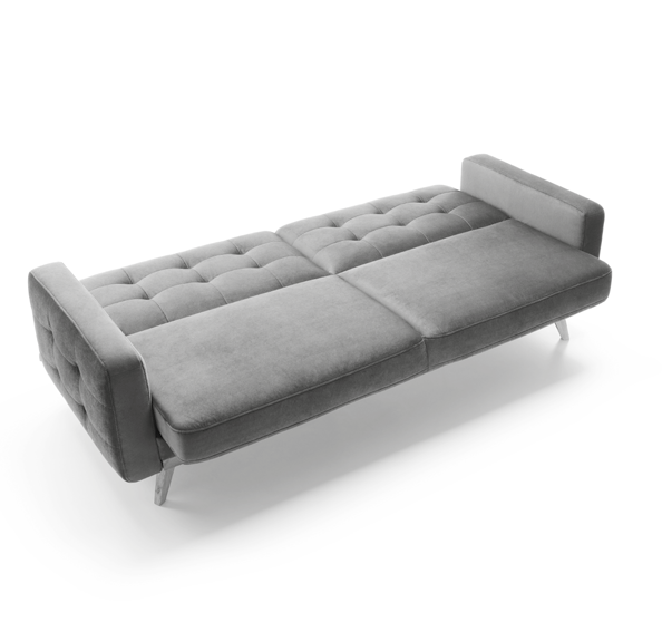 Napoli barna ágyazható kanapé tárolóval, fotellel