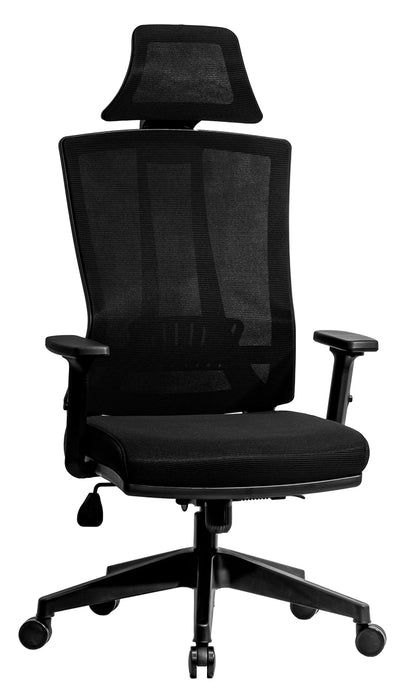 Ello_ergonomikus_irodai_forgoszek_ derektamasszal_fejtamasszal_fekete_3D Air mesh_halos_fekete_csillagtalp_Deluzzo