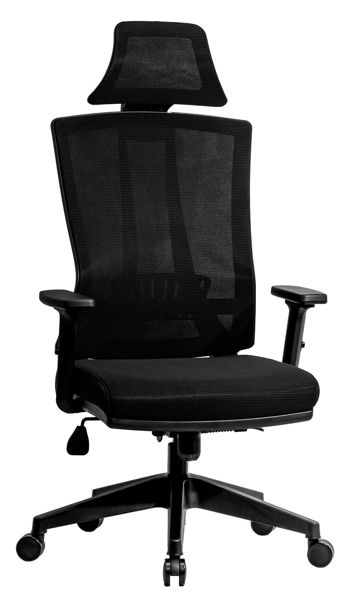 Ello_ergonomikus_irodai_forgoszek_ derektamasszal_fejtamasszal_fekete_3D Air mesh_halos_fekete_csillagtalp_Deluzzo