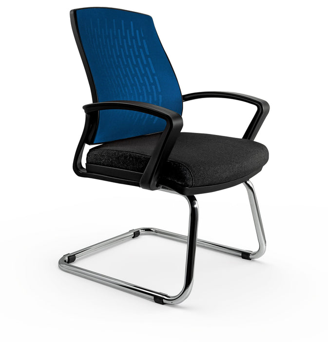 Enna szövet tárgyalószék szánkótalppal - kék