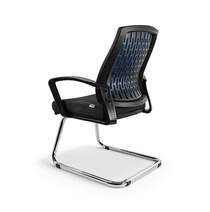 Enna szövet tárgyalószék szánkótalppal - kék