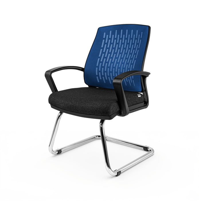 Enna szövet tárgyalószék szánkótalppal - kék