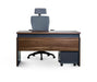 Lapos íróasztal nevada dió fa-antracit színben (140x70 / 160x80 cm)