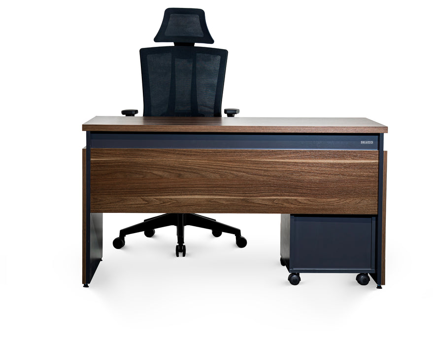 Flat íróasztal nevada dió fa-antracit színben (140x70 / 160x80 cm)