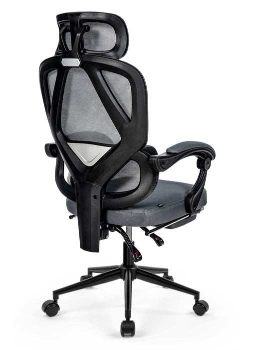 Gander ergonomikus hálós irodai szék lábtartóval