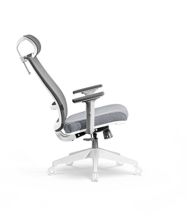 Garda ergonomikus irodai forgószék állítható deréktámasszal, mesh háló, 2D karfa - Fehér váz