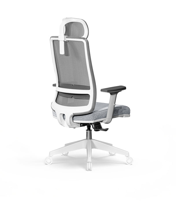 Garda ergonomikus irodai forgószék állítható deréktámasszal, mesh háló, 2D karfa - Fehér váz