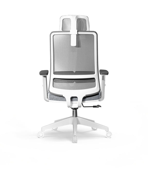 Garda ergonomikus irodai forgószék állítható deréktámasszal, mesh háló, 2D karfa - Fehér váz