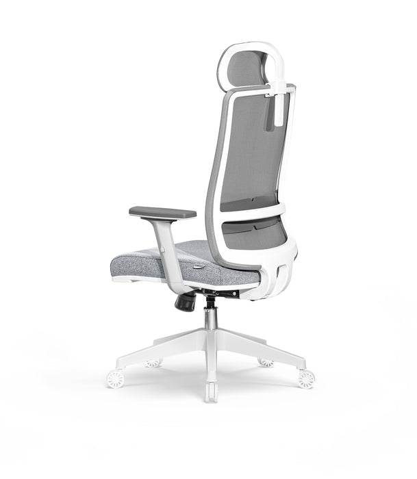 Garda ergonomikus irodai forgószék állítható deréktámasszal, mesh háló, 2D karfa - Fehér váz