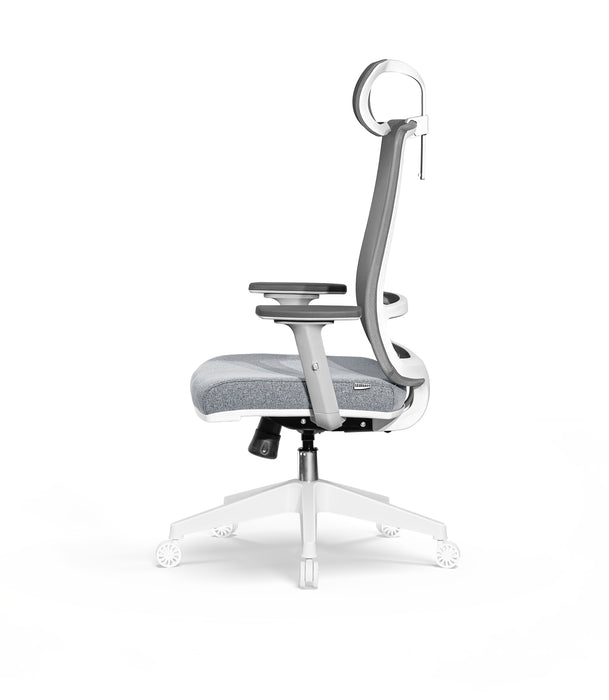 Garda ergonomikus irodai forgószék állítható deréktámasszal, mesh háló, 2D karfa - Fehér váz