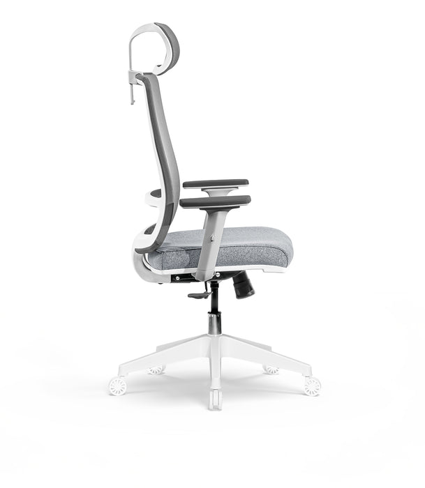 Garda ergonomikus irodai forgószék állítható deréktámasszal, mesh háló, 2D karfa - Fehér váz