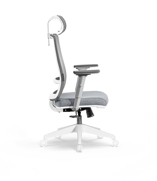 Garda ergonomikus irodai forgószék állítható deréktámasszal, mesh háló, 2D karfa - Fehér váz