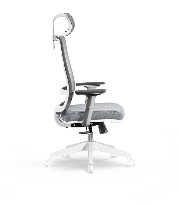 Garda ergonomikus irodai forgószék állítható deréktámasszal, mesh háló, 2D karfa - Fehér váz