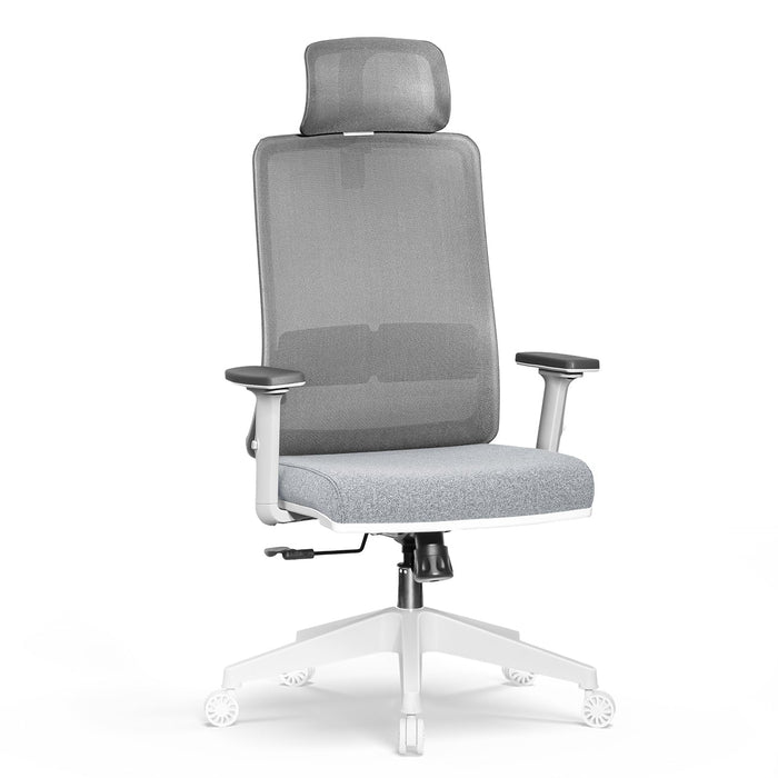 Garda ergonomikus irodai forgószék állítható deréktámasszal, mesh háló, 2D karfa - Fehér váz