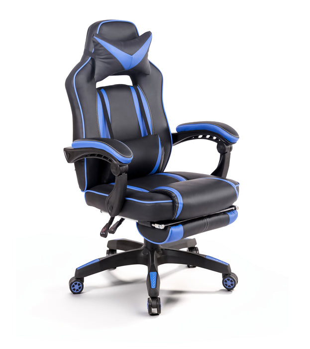 Heat_irogai_gamer_szek_kek_fekete_mubor_Deluzzo