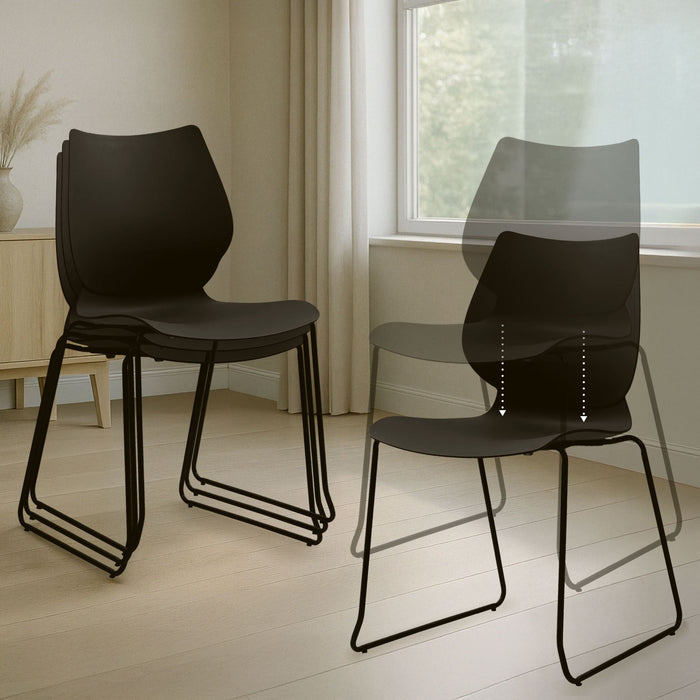 Houma Sleek – Ergonomikus Rakásolható Szánkótalpas szék