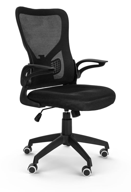 Hudson_ergonomikus_forgoszek_derektamasszal_felhajthato_karfaval_fekete_mesh_halo_fekete_csillagtalp_Deluzzo
