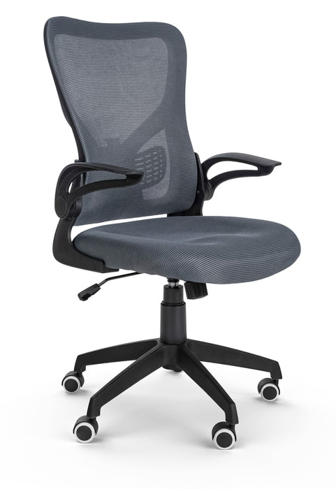 Hudson_ergonomikus_forgoszek_derektamasszal_felhajthato_karfaval_szurke_mesh_halo_fekete_csillagtalp_Deluzzo