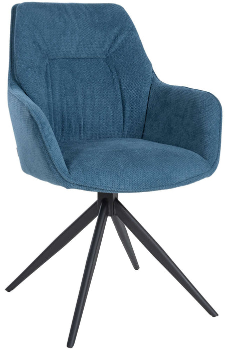 Jules_forgo_etkezoszek_kek_szovet _huzattal_fekete_fem_lab_Deluzzo