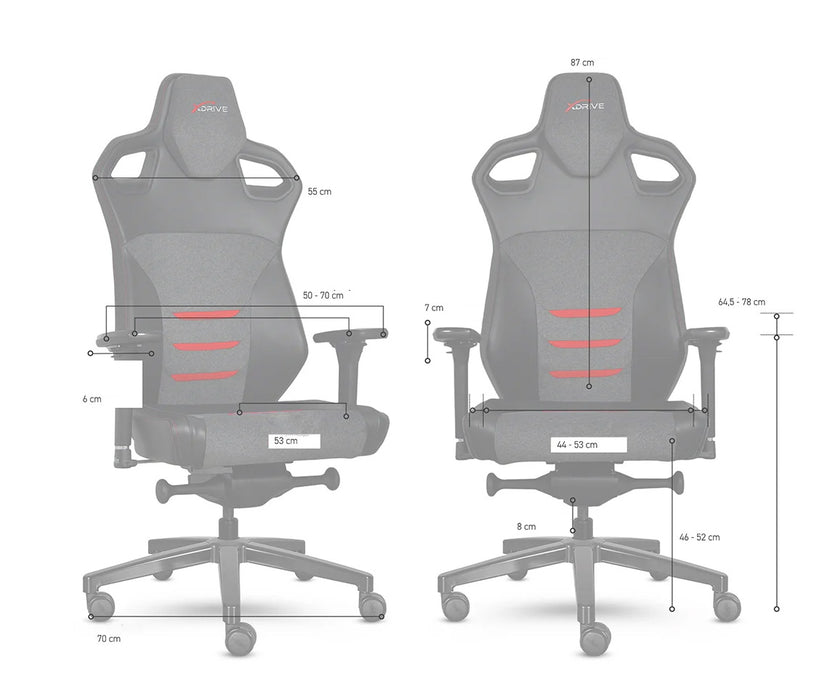KARATAY Ergonomikus gamer szék, állítható nyakpárnával, 4D kartámasszal - LEÉRTÉKELT