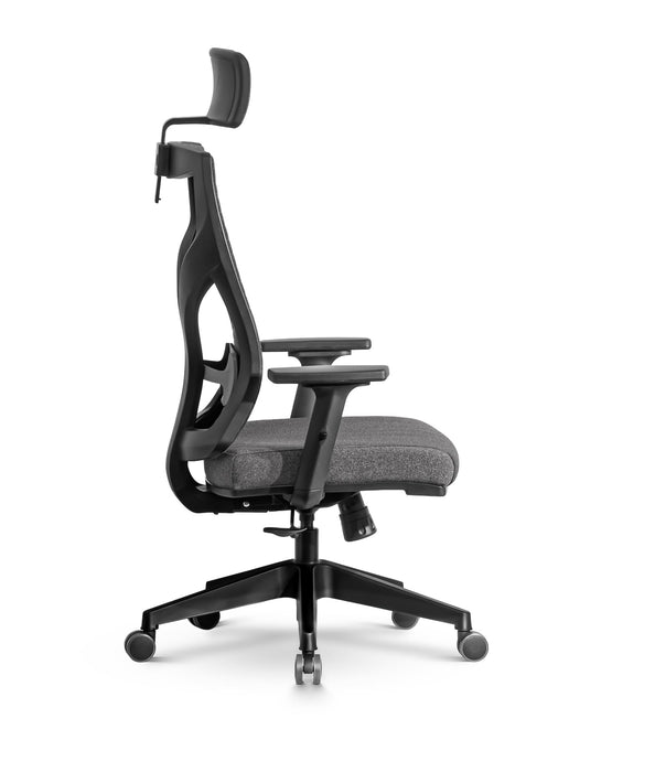 Lion ergonomikus szövet irodai forgószék állítható deréktámasz, emelhető fejtámla, 2D kartámasz